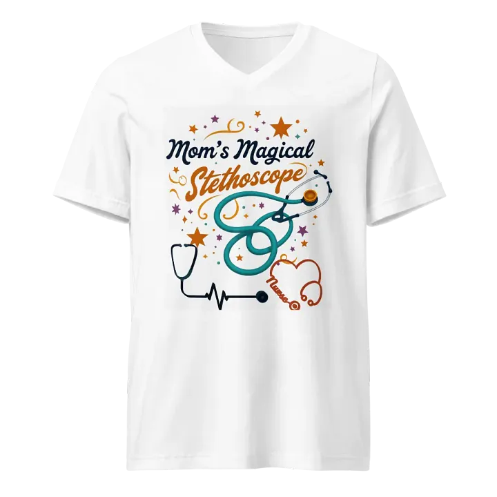 Mom's Magical Stethoscope V-Neck Tee product image (1)