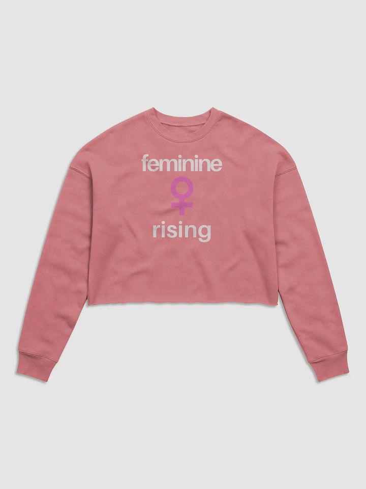 Feminine Rising Cropped Sweatshirt. (Pink) product image (1)