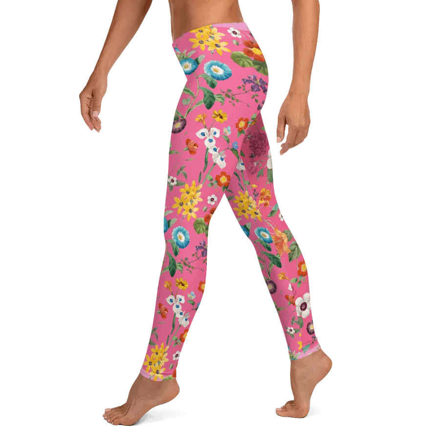 All-Over Pink Floral Printed Leggings product image (3)
