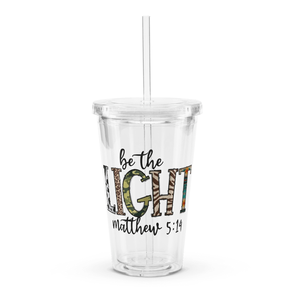 Be The Light - Double Wall Clear Plastic Tumbler product image (1)