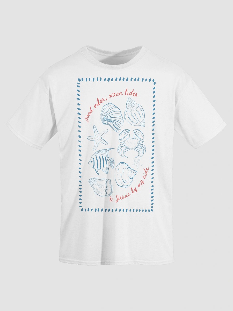 Good Vibes, Ocean Tides & Jesus By My Side T-Shirt product image (3)