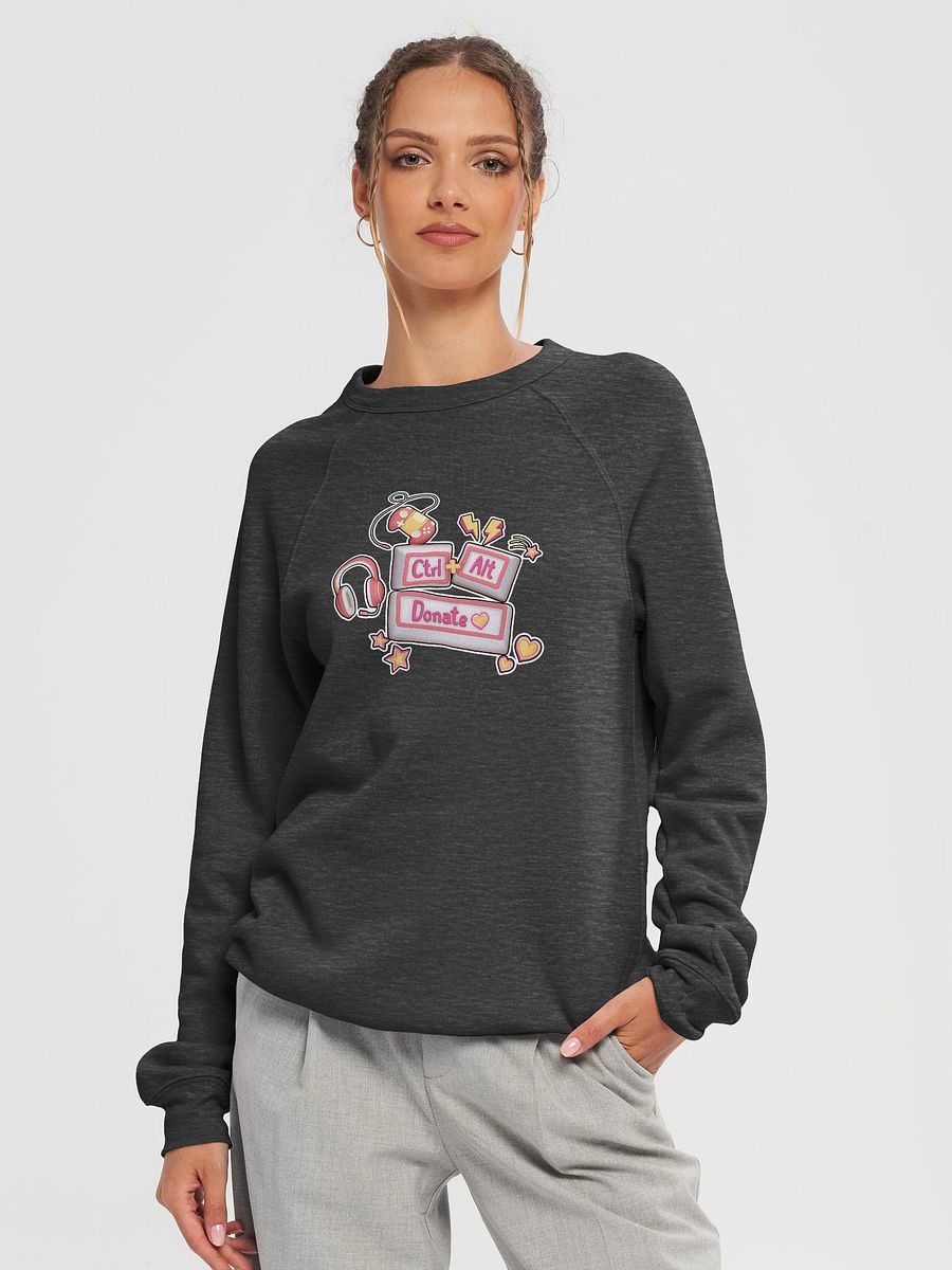 CTRL ALT Donate 2025 - Team Fleece Sweatshirt (Peach/Pink Logo) product image (4)