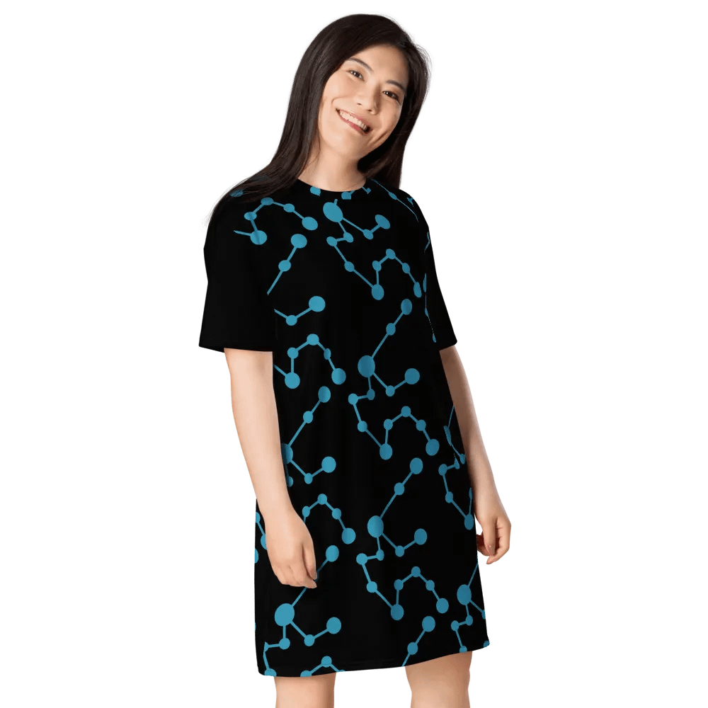 Interconnected Blue Aquarius T-Shirt Dress product image (4)