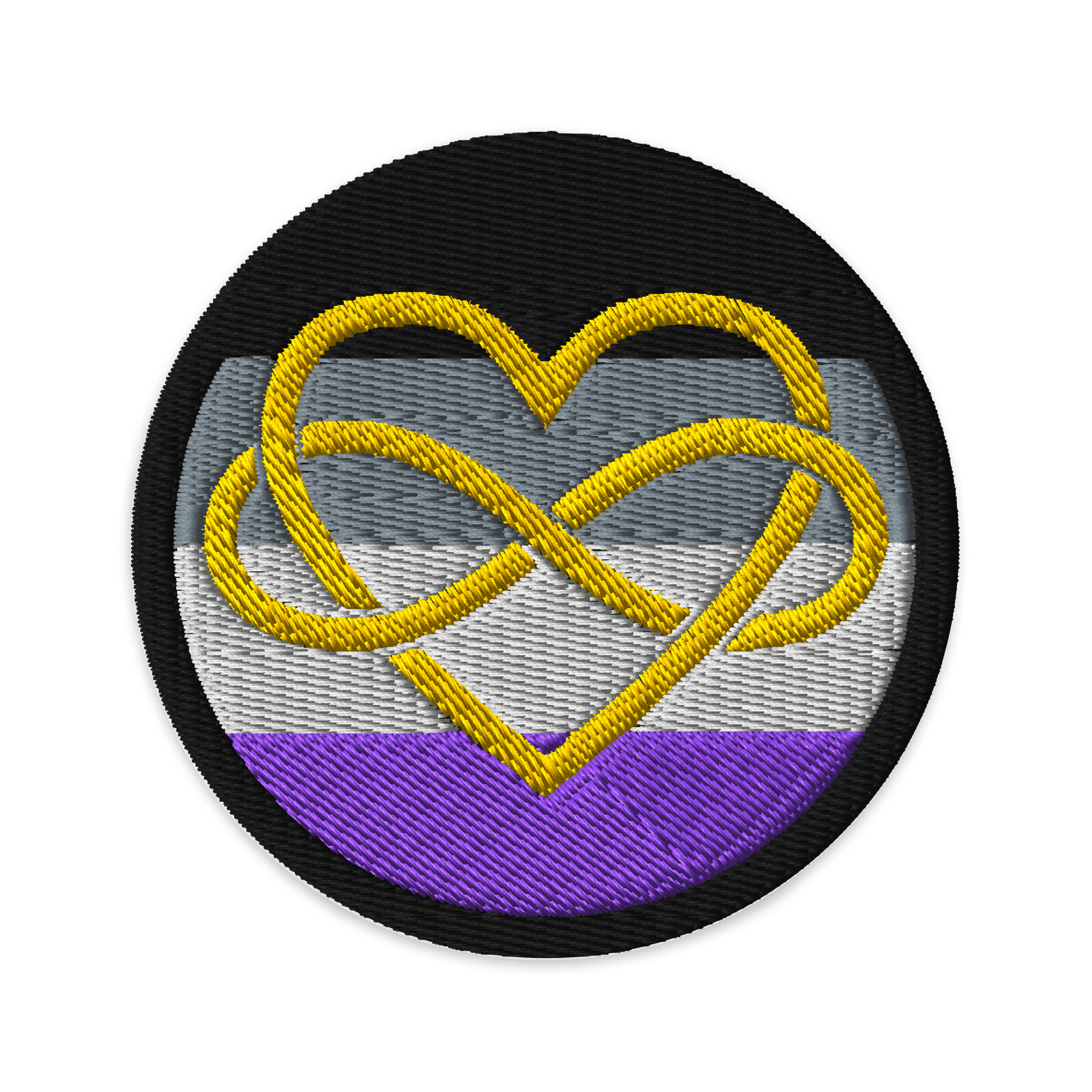 Asexual Poly Infinity Heart Patch - Circle product image (1)