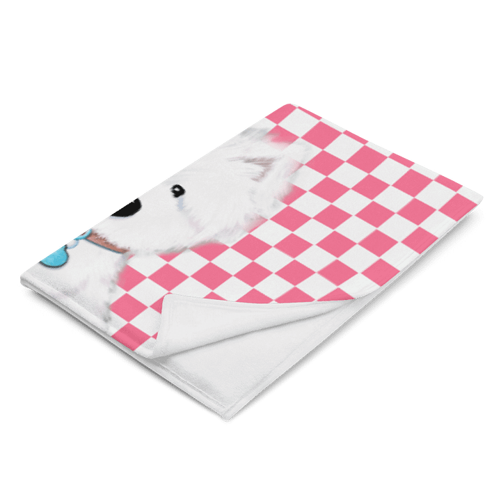 KiniArt Westie Checkered Throw Blanket product image (2)