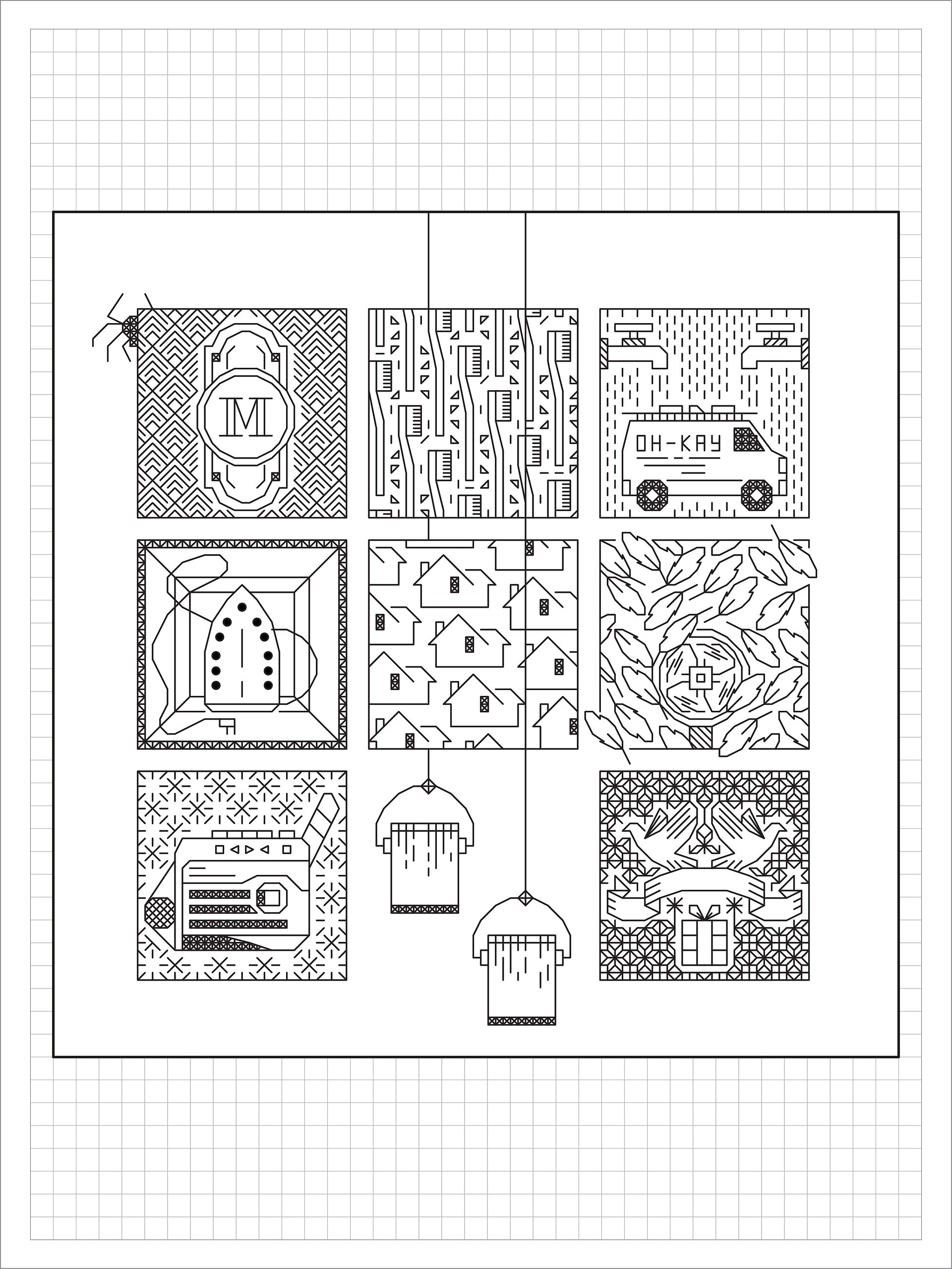 Keep The Change • Blackwork Cross Stitch Pattern • PDF Digital Download product image (1)