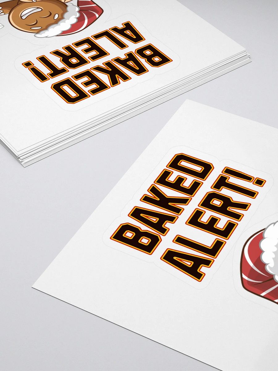 Baked Alert! - Funny Humorous Ginger Bread Man Sticker product image (4)