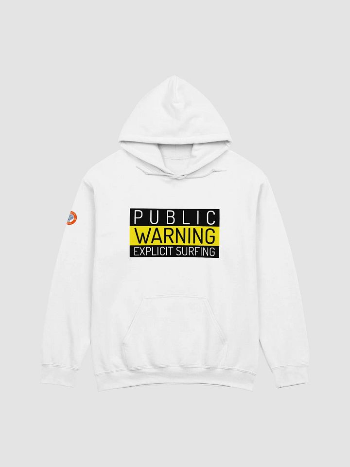 Public Warning Explicit Surfing Women's Hoodie product image (3)