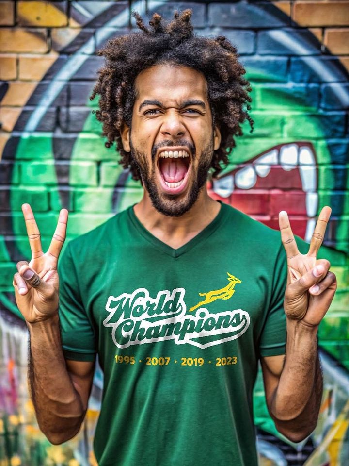 4-time World Champions Springbok rugby Tee product image (2)