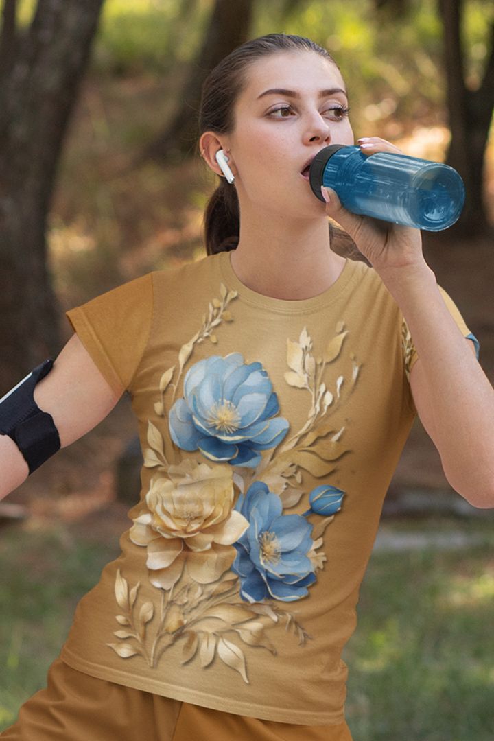 Floral Themed All Over Print T-shirt product image (1)