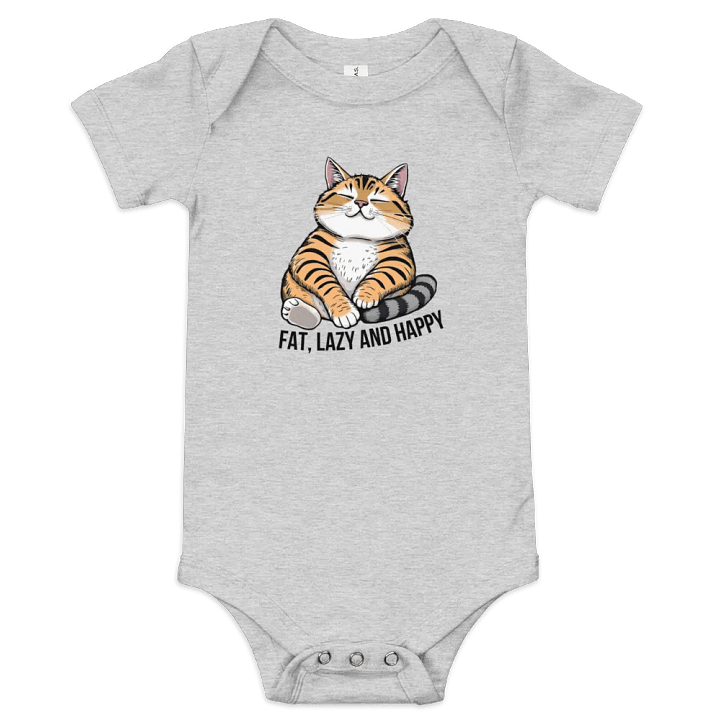 fat, lazy and happy baby bodysuit product image (1)