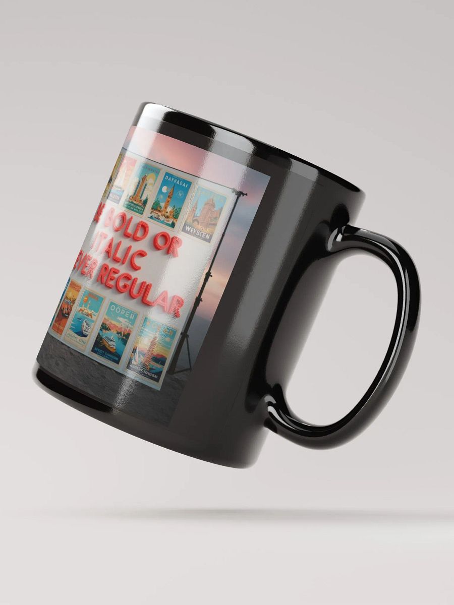 Vintage Travel Poster Black Glossy Mug product image (4)