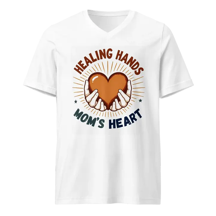 Healing Hands Mom's Heart V-Neck Tee product image (1)