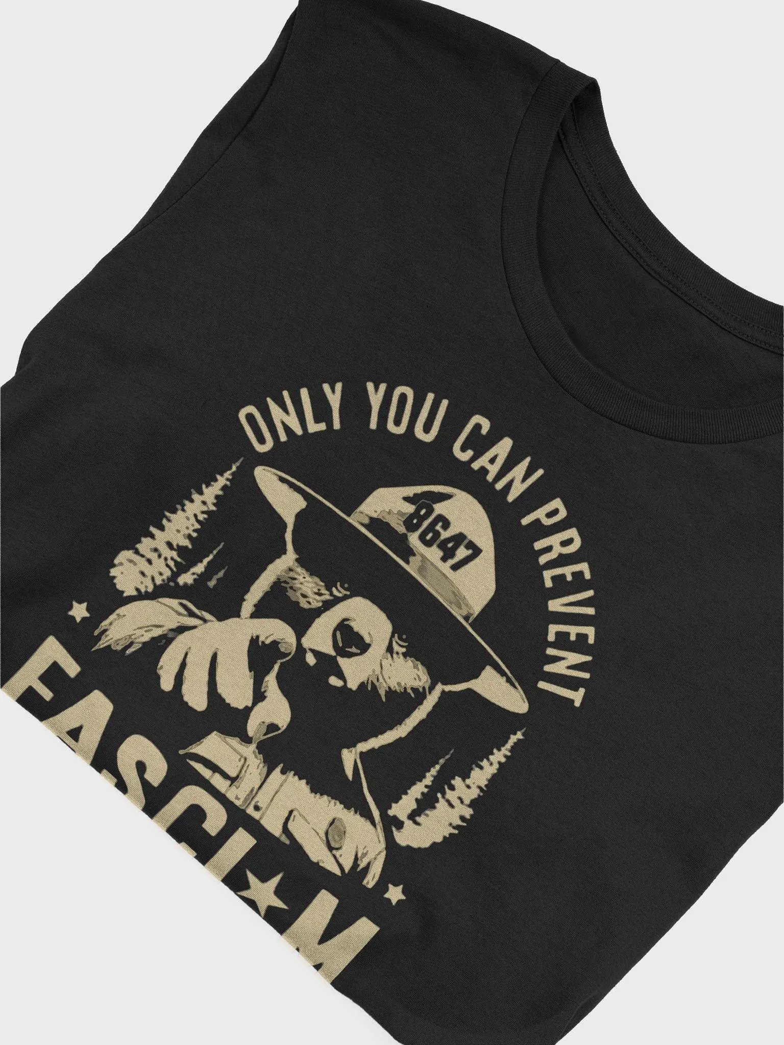 Smokey PREVENT FASCISM! Comfort Fitted T-Shirt Alt National Parks Wear Resistance Rangers product image (5)