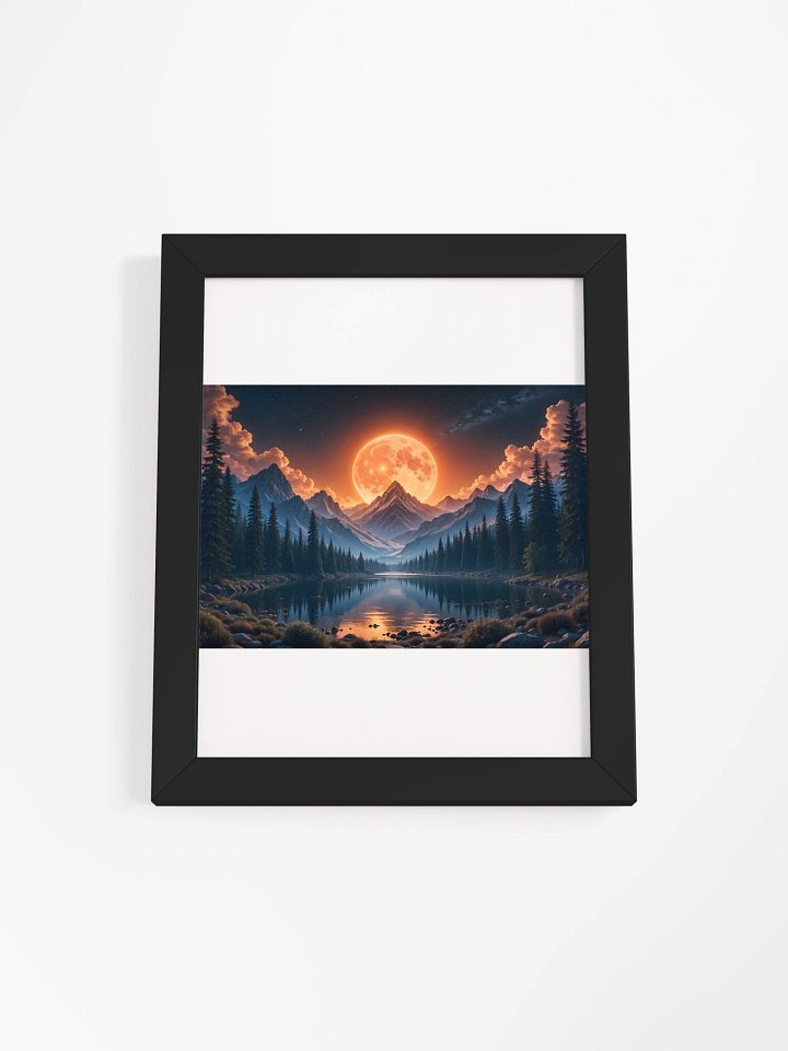 Framed High-Quality Matte Poster (in) Moonlit Mountain Lake product image (1)