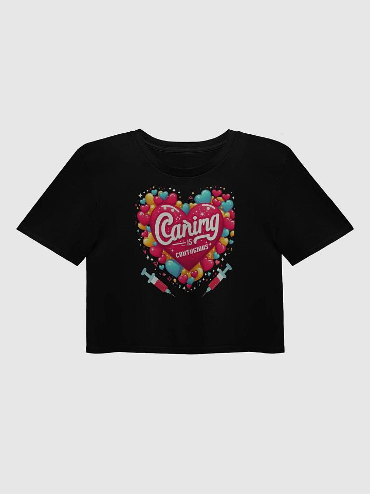 Caring is Contagious Heart Hoodie Crop Top product image (5)