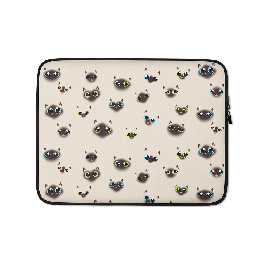 Siamese Cat Multicolor Eyes Laptop Sleeve product image (1)