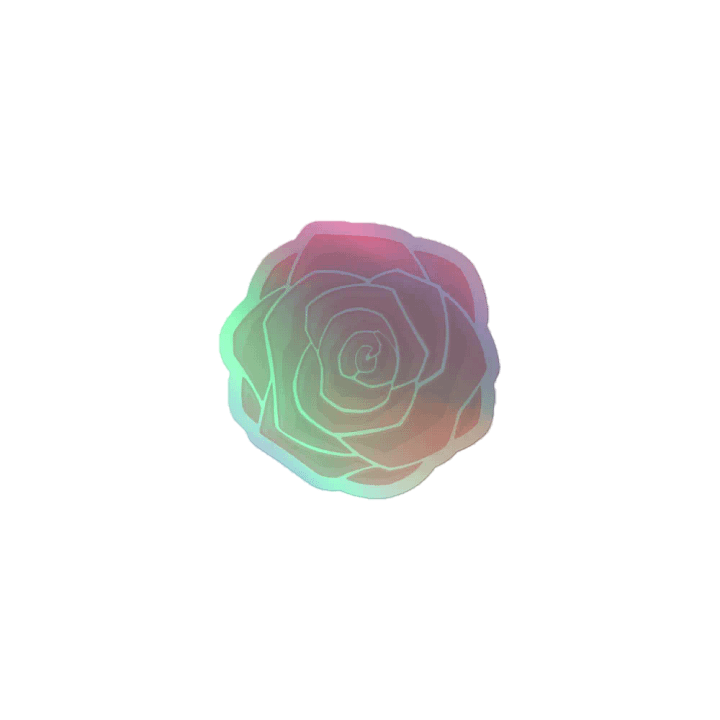 Rose Buds Logo Kiss-Cut Holographic Sticker product image (1)