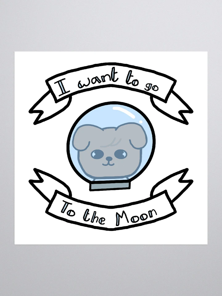 Go to the moon Large sticker product image (1)