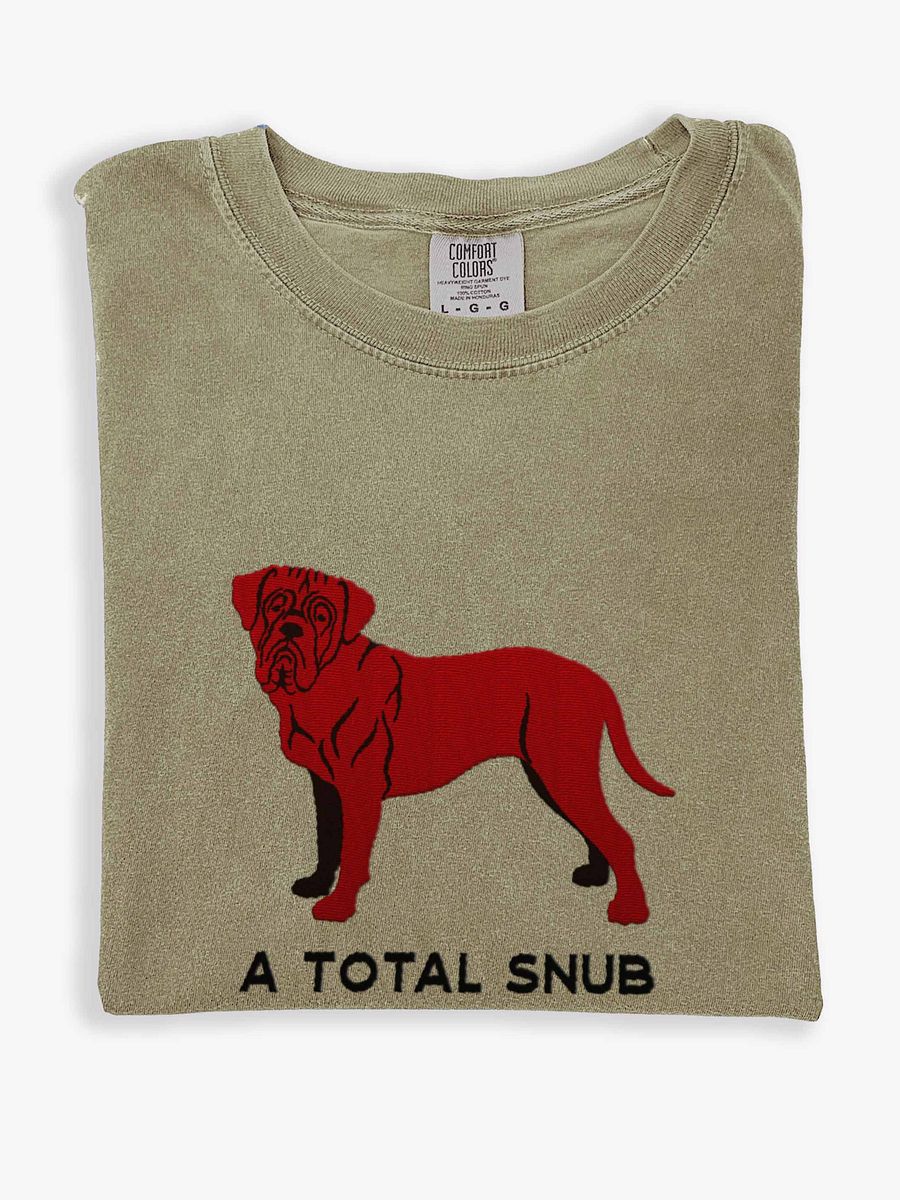 A Total Snub T-Shirt(Embroidered) of a Dogue de Bordeaux(Chocolate) product image (1)