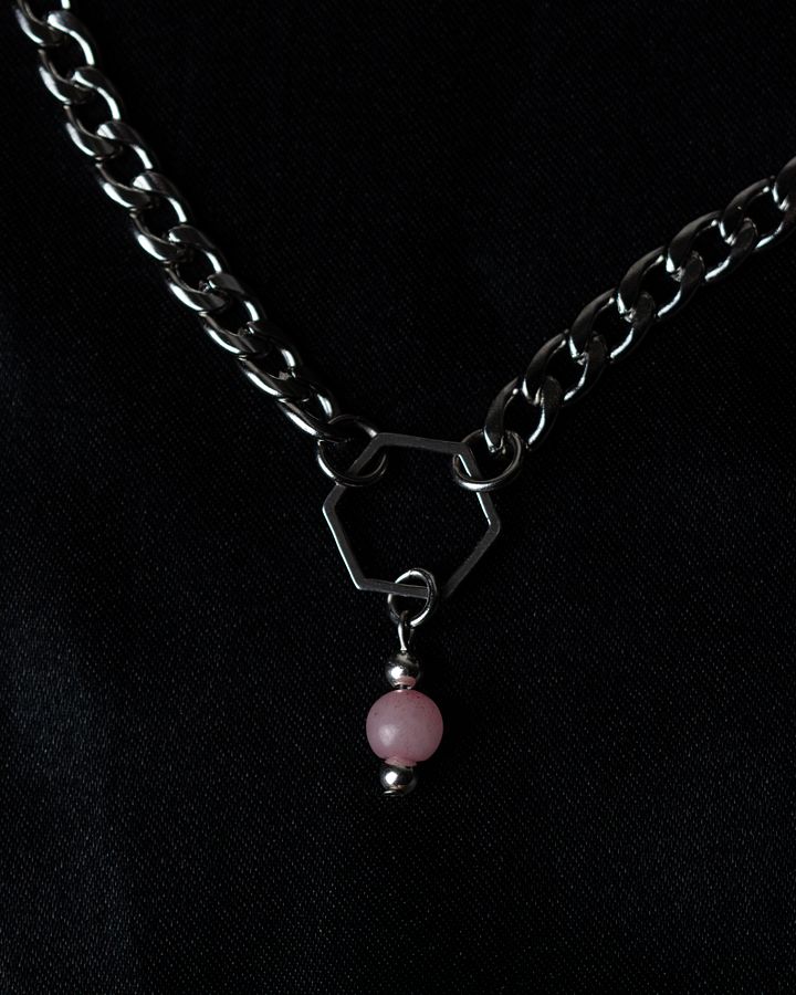 Pink Phantom Agate Necklace product image (1)