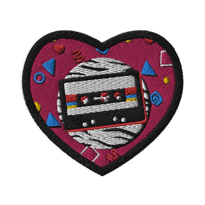 Cassette Tape Heart Shaped Patch product image (1)