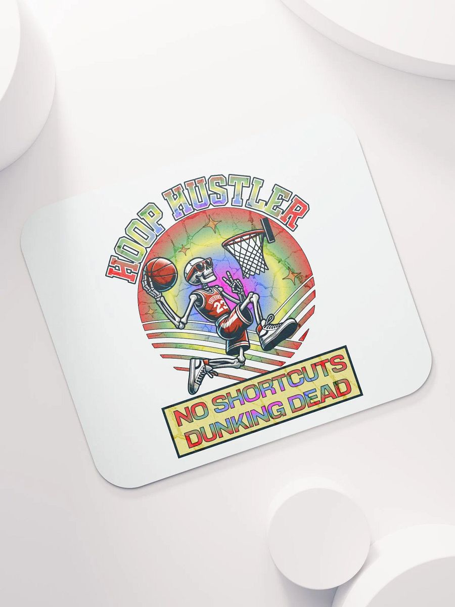 Hoop Hustler No Shortcuts Dunking Dead Skeleton Rainbow Mouse Pad product image (5)