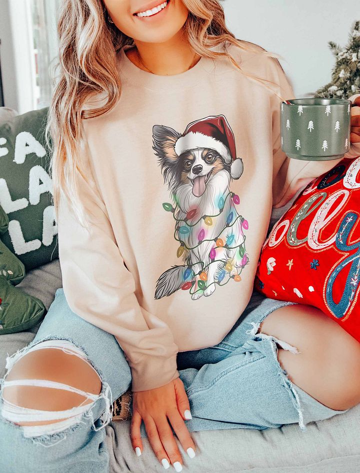 Funny Papillon(Tricolor) Christmas Sweatshirt product image (20)