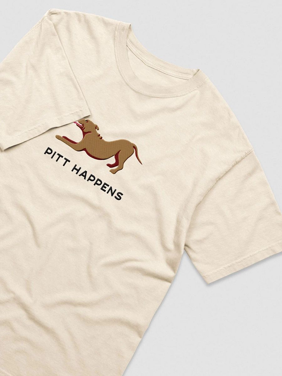 Pitt Happens T-Shirt(Embroidered) of a Pitbull Terrier(Red) product image (8)