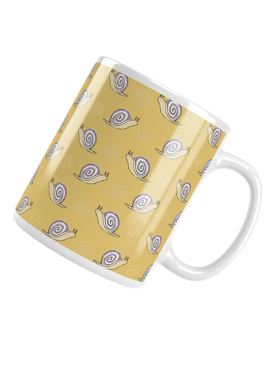 Snails Doodle Patterned Mug, Yellow product image (11)