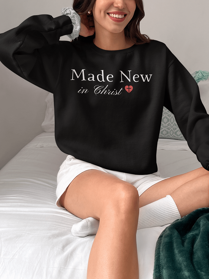 Made New In Christ Christian Gildan Classic Sweater product image (1)