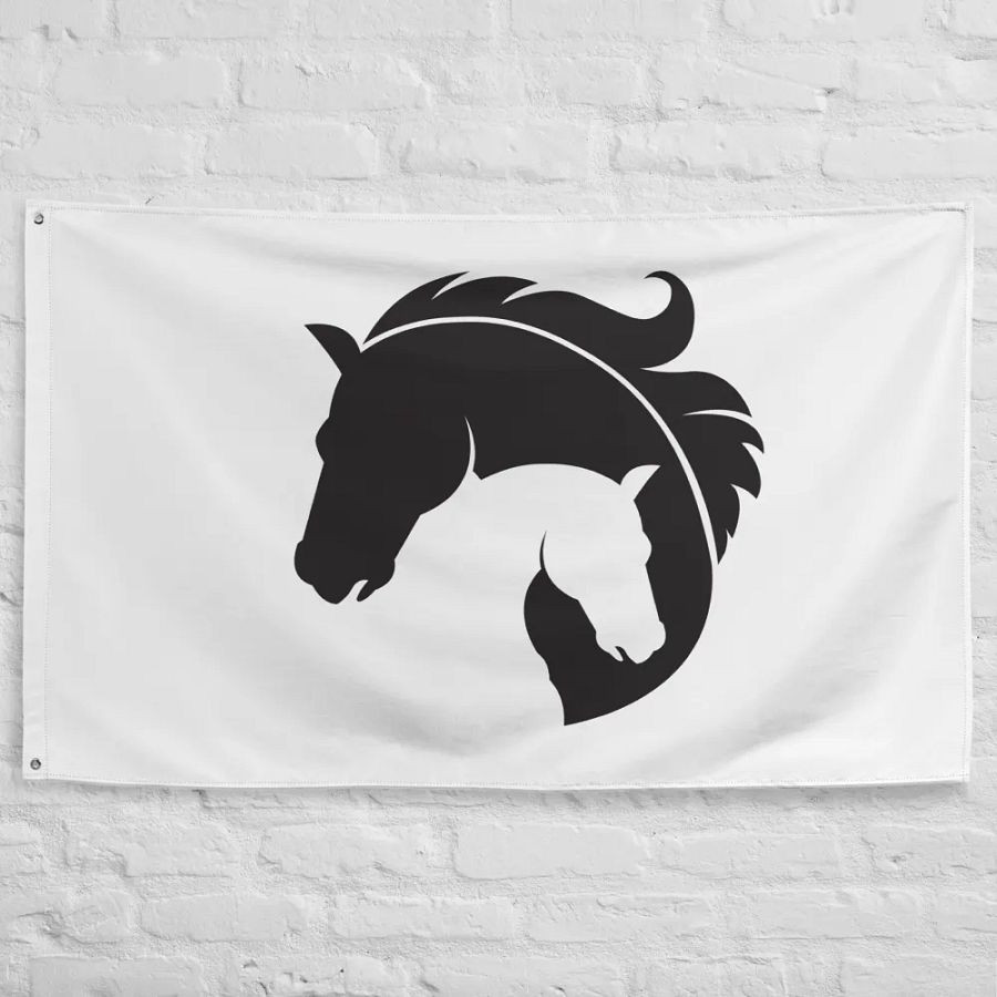 Mystical Equine YinYang Emblem Flag product image (10)