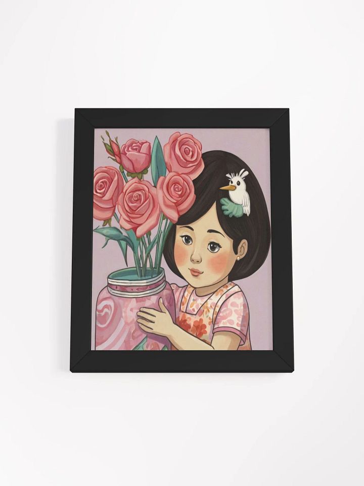 Whimsical Rose Jar - Framed Matte Poster product image (5)