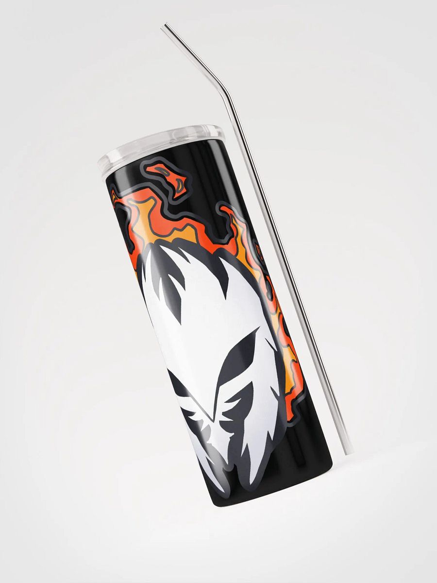 Mask Icon v2 (White) Stainless Steel Tumbler & Straw product image (4)