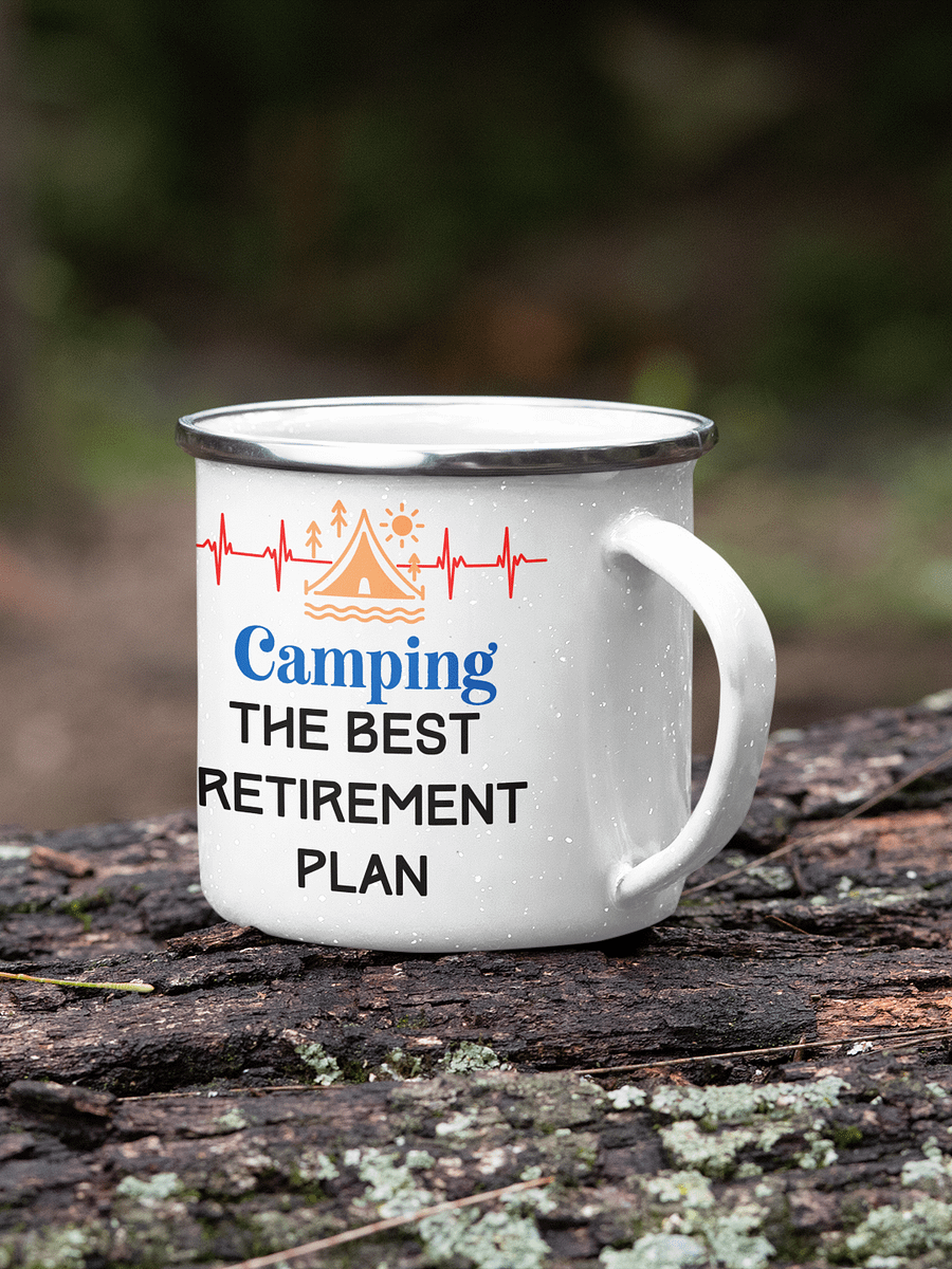 Camping Awaits Enamel Mug product image (1)