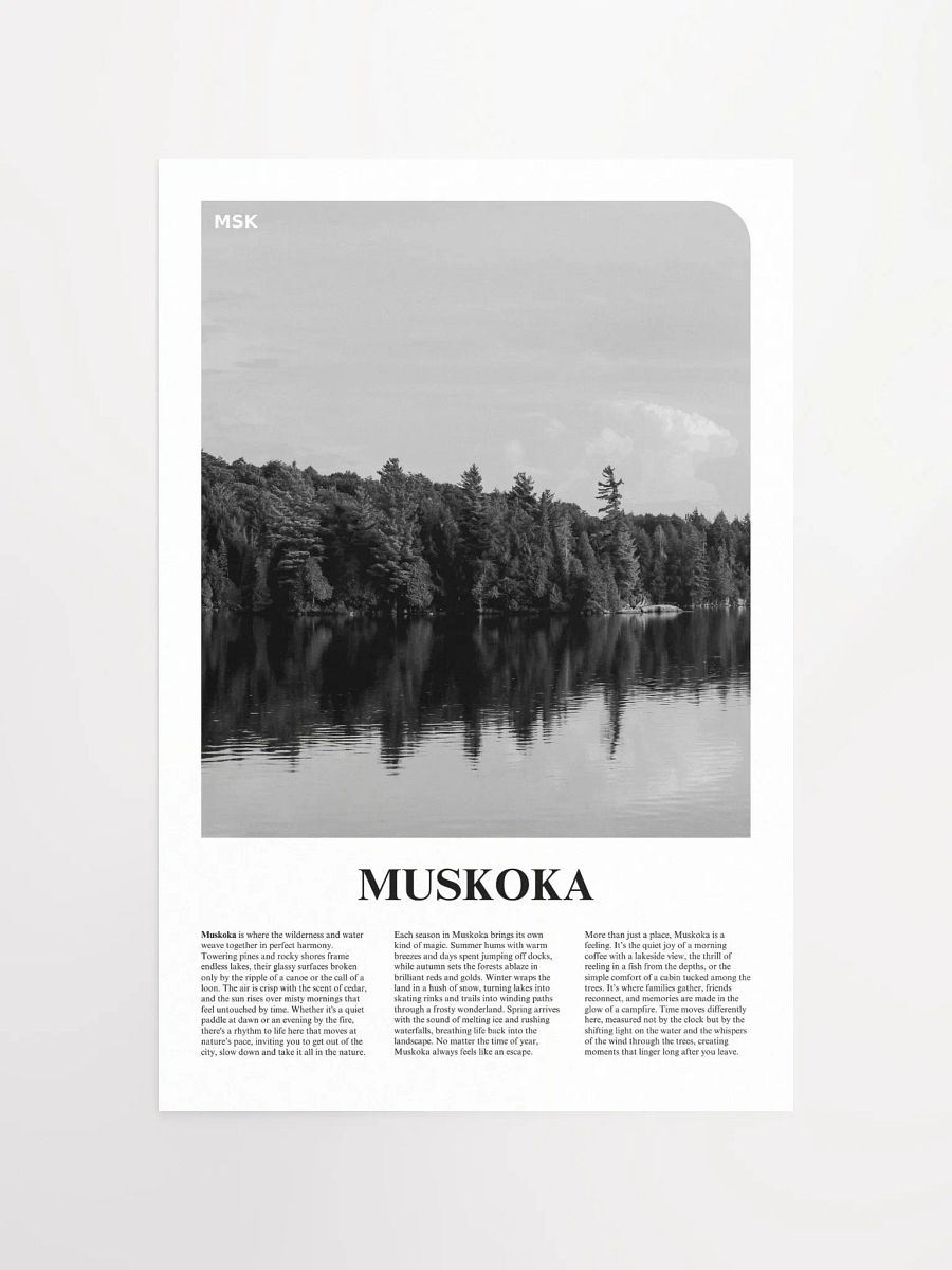 Muskoka 01 Newspaper Poster product image (5)