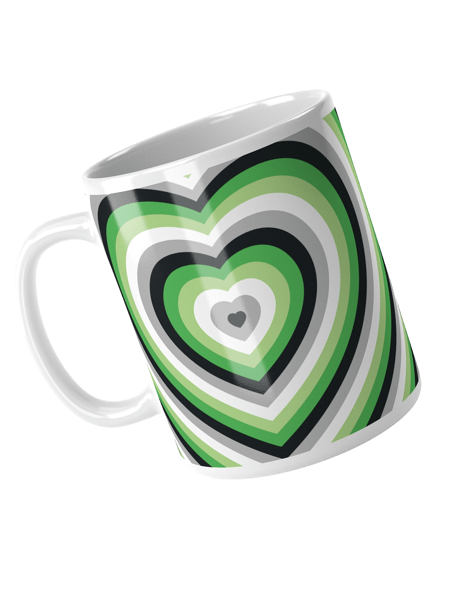 Aromantic Pride Hearts Mug (Right-handed) product image (4)