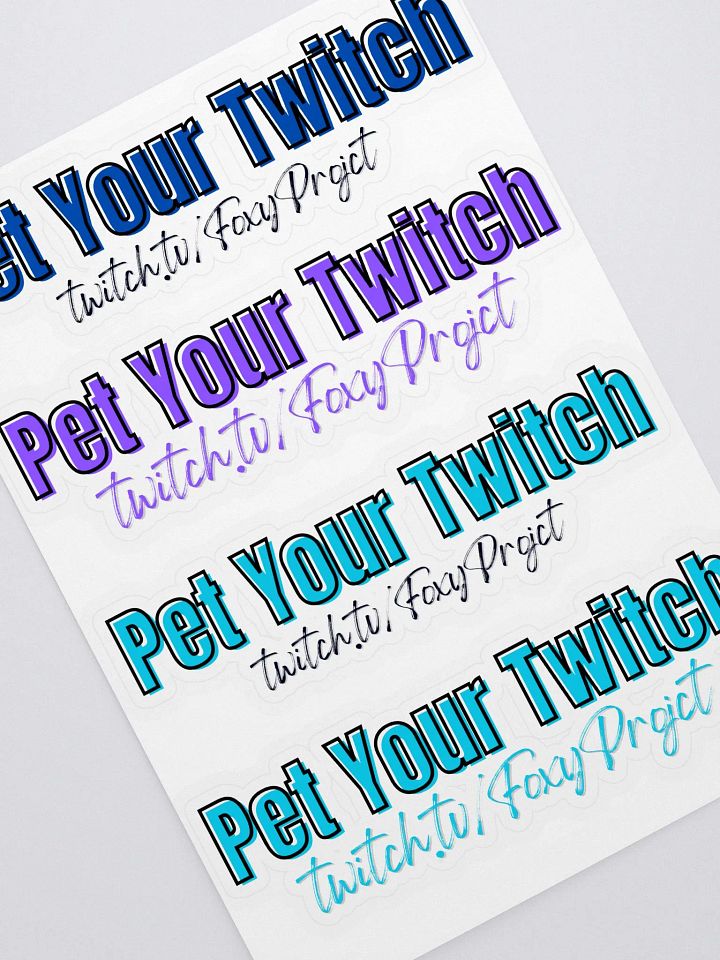 Pet Your Twitch Sticker Sheet product image (2)