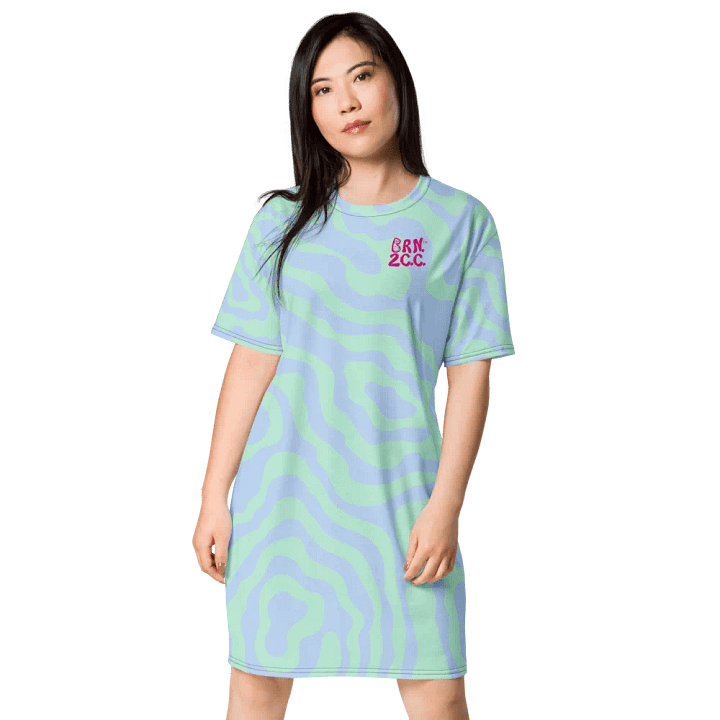 Pastel Safari T-Shirt Dress – BOURNE to Cape Cod™ product image (1)