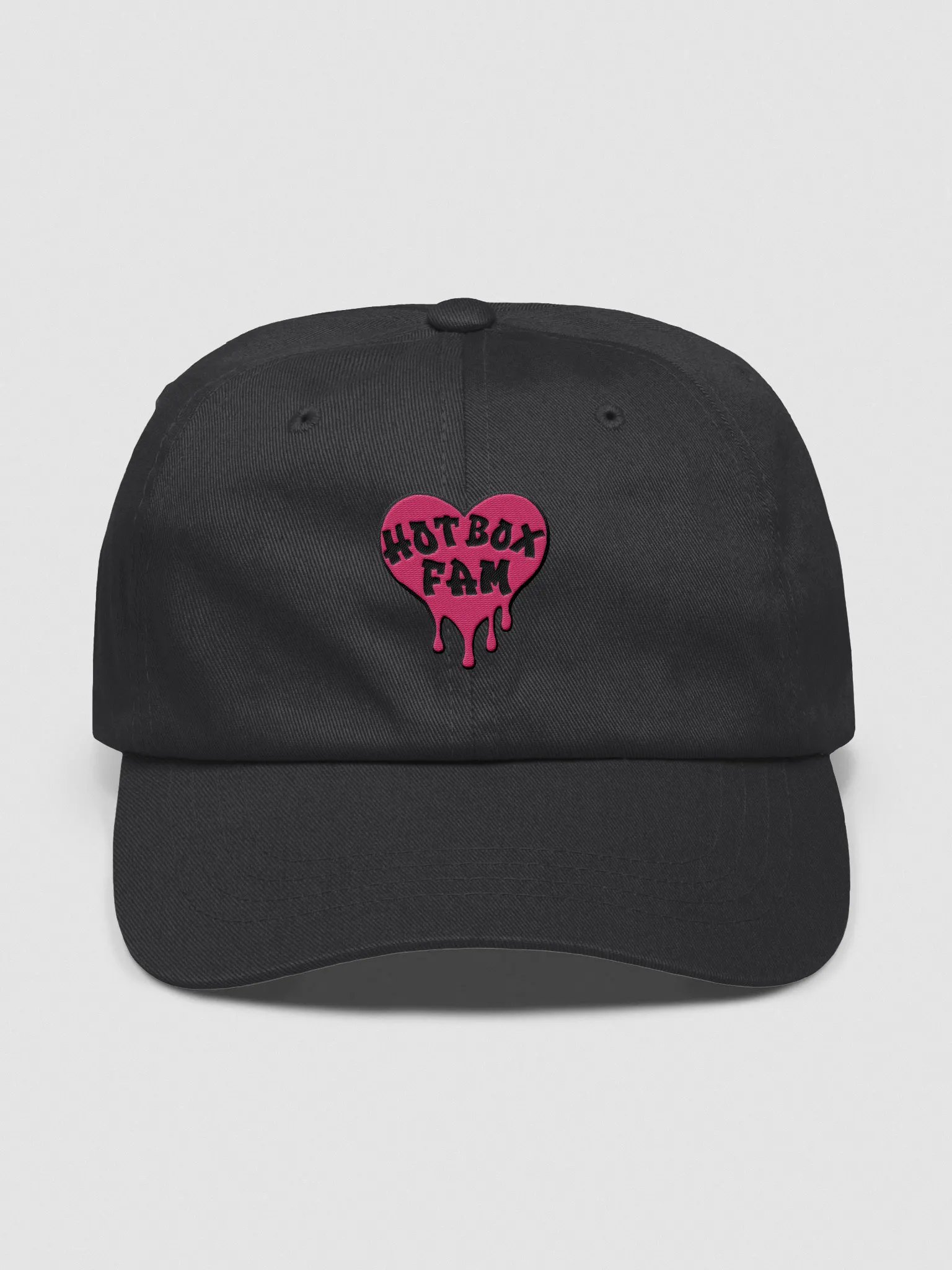 HOT BOX FAM SOLID PINK LOGO EMBROIDERY DAD HAT product image (1)