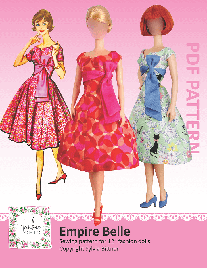 Empire Bell sewing pattern for 12" fashion dolls product image (1)