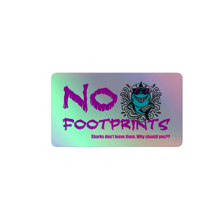 PTKU No Footprints Hologram Sticker product image (1)