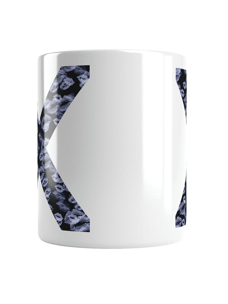 Black X Light Blue Lipstick Kisses | Glossy White Mug product image (15)