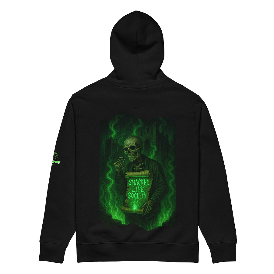 Forever Smacked – Green Flame Skeleton Unisex Hoodie product image (9)