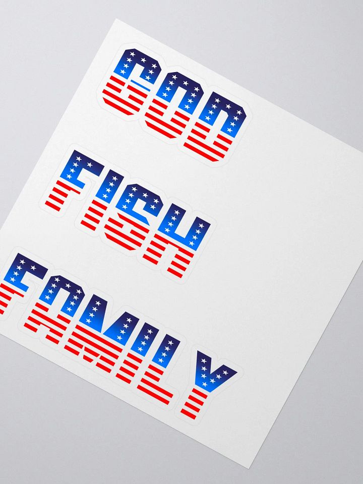 GOD FISH FAMILY Sticker product image (1)