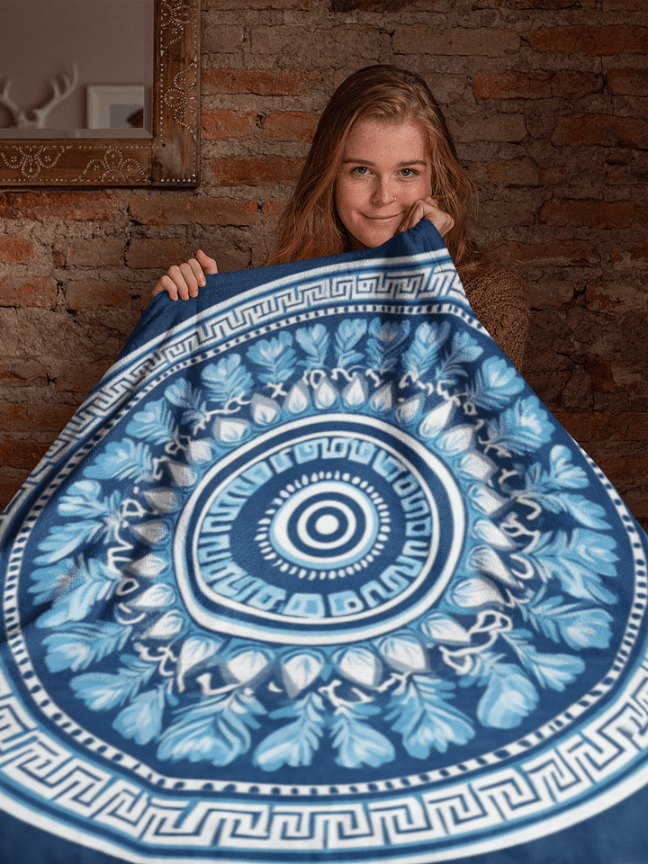 Cycladic Charm Mati Throw Blanket product image (1)