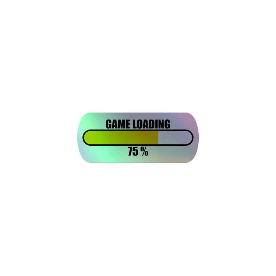 Holographic Game Loading Sticker product image (1)