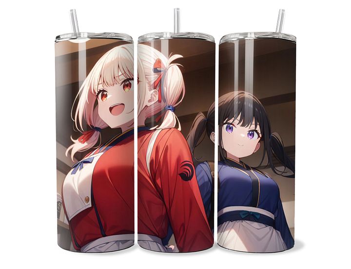 Lycoris Recoil 20 oz Tumbler – Chisato & Takina Duo Edition product image (1)