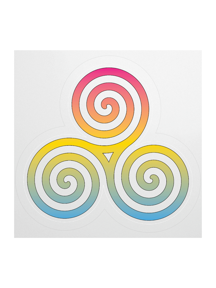 Pansexual Pride Gradient Celtic Triskelion Sticker product image (1)