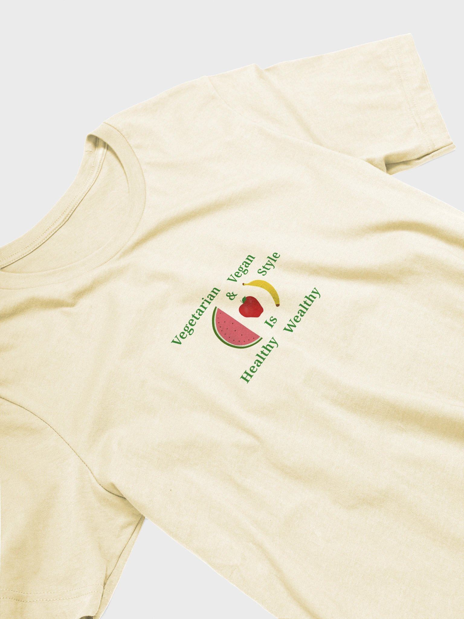 Vegetarian & Vegan Style Is Healthy Wealthy T-Shirt product image (3)